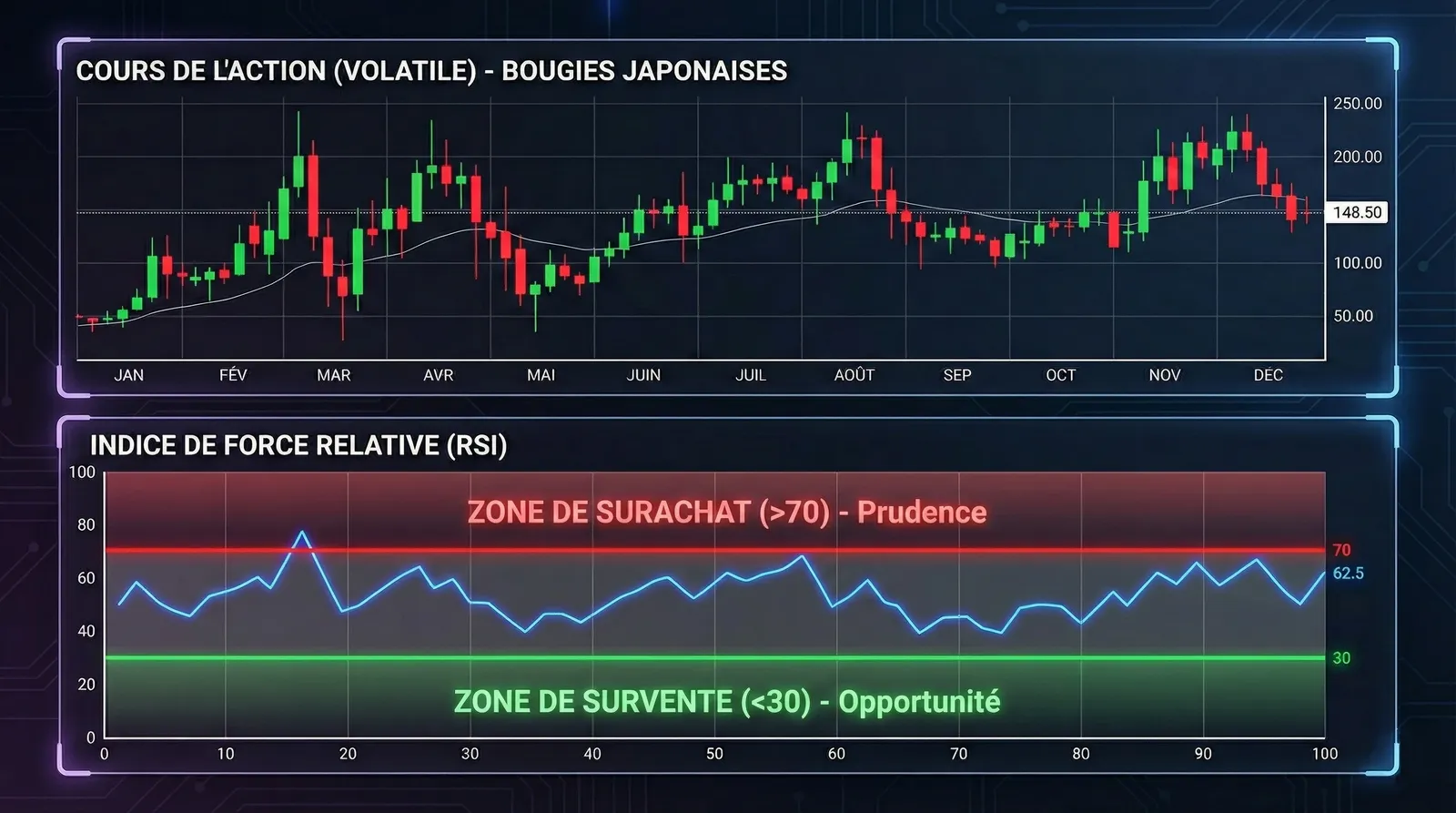 RSI Zones de Surachat et de Survente